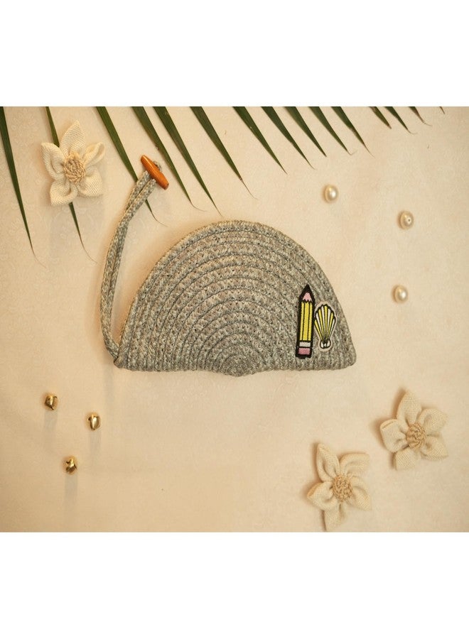 Ariya Women Clutch Handbag with Sticker (4077 | Light Gray) Handcrafted PP & Cotton Blend Clutch, Perfect for Ladies & Girls, Lightweight Stylish Purse for Parties, Special Occasions, Casual - Image 4